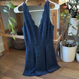 Elegant Blue Sleeveless Dress